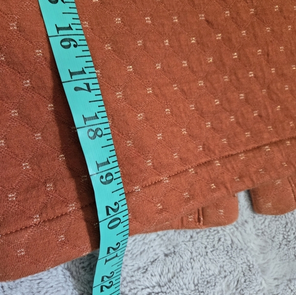 CYRILLUS Paris Rusted Orange Quilted Cotton Sweater Jacket. Size M - Picture 12 of 12